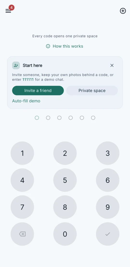 Hush keypad after the Private Space has been closed